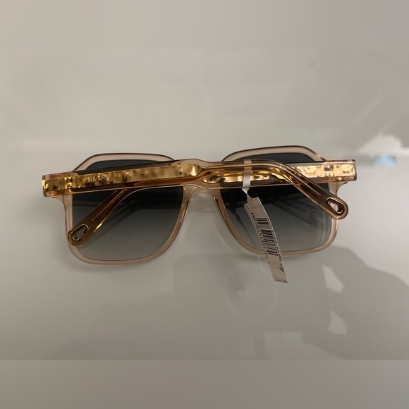 CHLOE WILLOW 56mm Oversized Square Sunglasses in Peach MSRP$420 Rare Find - Picture 9 of 12